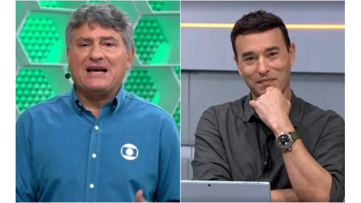 Foto: Reprodução -  Os clubes de coração dos jornalistas Cléber Machado e André Rizek
