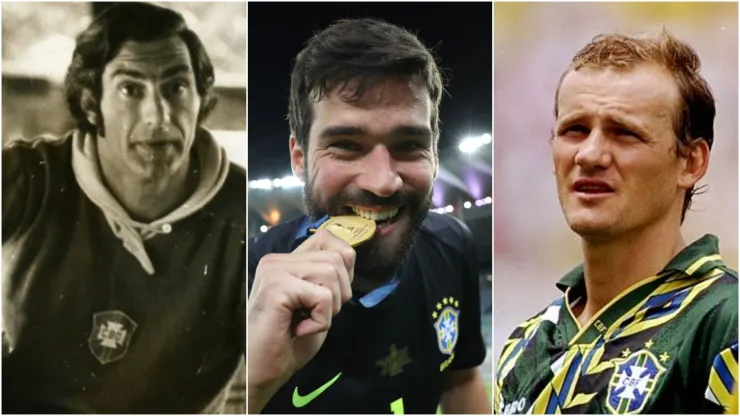 Foto: CBF e Getty Images - Félix, Alisson e Taffarel, goleiros da Seleção Brasileira
