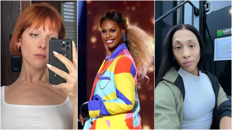 Hari Nef (Reprodução Instagram @harinef ) Laverne Cox (Photo by Randy Shropshire/Getty Images for ESSENCE) MJ Rodriguez (Reprodução Instagram @mjrodriguez7)
