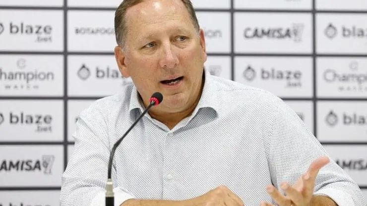 John Textor em entrevista coletiva de imprensa (Foto: Vítor Silva/Botafogo FR)
