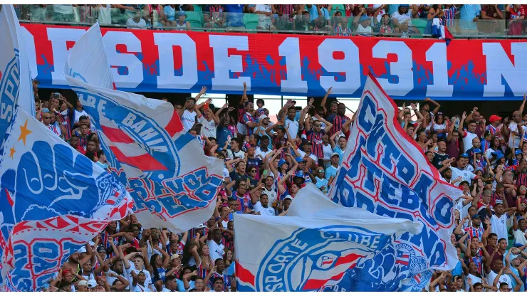 Torcida do Bahia durante partida contra Goias na Arena Fonte Nova Foto: Walmir Cirne/AGIF
