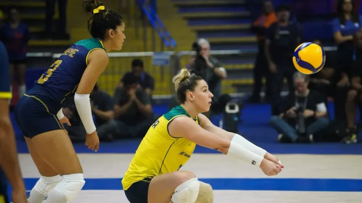 Maiara Basso e Nyeme: dois destaques da Seleção na segunda etapa da VNL. Foto: FIVB
