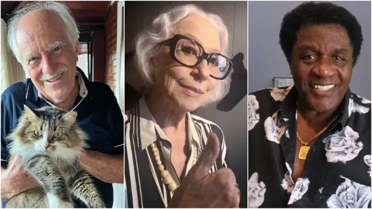 Ary Fontoura (Reprodução/Instagram/@aryfontoura) - Fernanda Montenegro (Reprodução/Instagram/@fernandamontenegrooficial) - Tony Tornado (Reprodução/Instagram/@tonytornadooficial)
