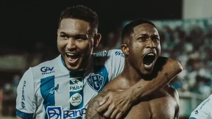 Foto: Reprodução das Redes Socias do Paysandu - Jogadores do Papão comemoram gol
