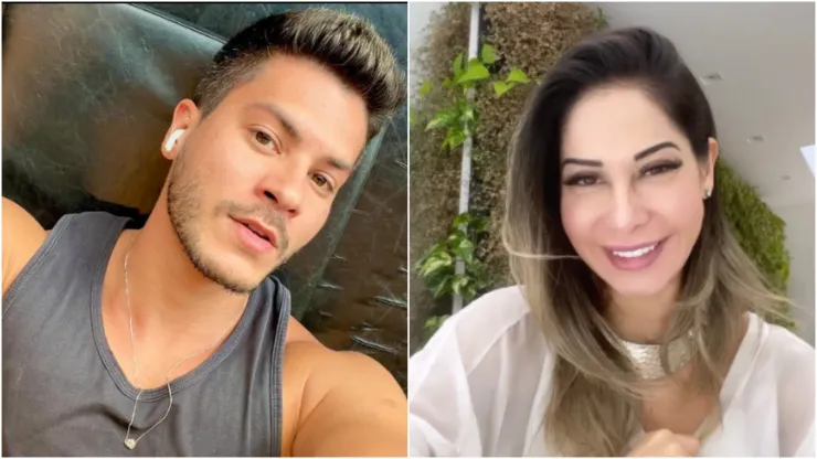 Foto 1: Instagram oficial de Arthur Aguiar. Foto 2: Instagram oficial de Maíra Cardi.
