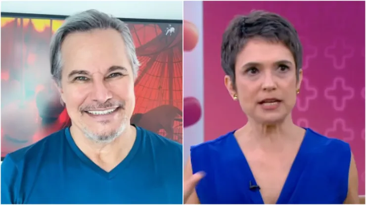 Foto 1: Instagram oficial de Edson Celulari. Foto 2: Reprodução/Rede Globo.
