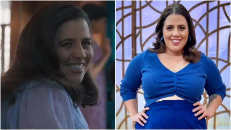 Foto 1: Rede Globo. Foto 2: Instagram oficial de Tati Machado.
