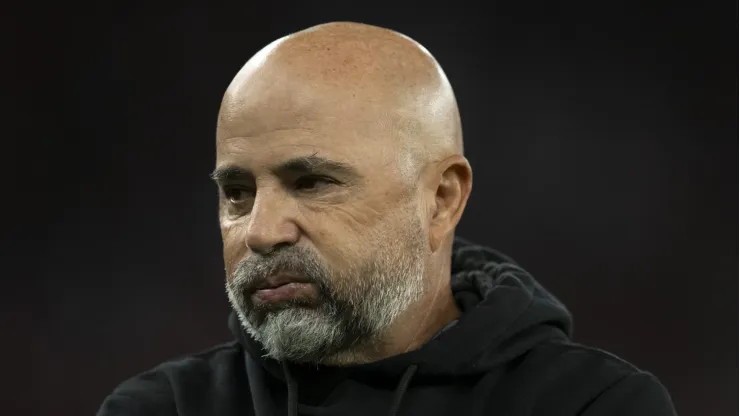 RJ - RIO DE JANEIRO - 03/08/2023 - LIBERTADORES 2023, FLAMENGO X OLIMPIA - Jorge Sampaoli tecnico do Flamengo durante partida contra o Olimpia no estadio Maracana pelo campeonato Libertadores 2023. Foto: Jorge Rodrigues/AGIF
