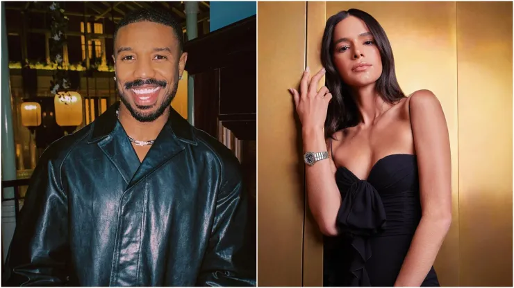 Foto 1: Reprodução/Instagram de Michael B Jordan | Foto 2: Reprodução/Instagram de Bruna Marquezine
