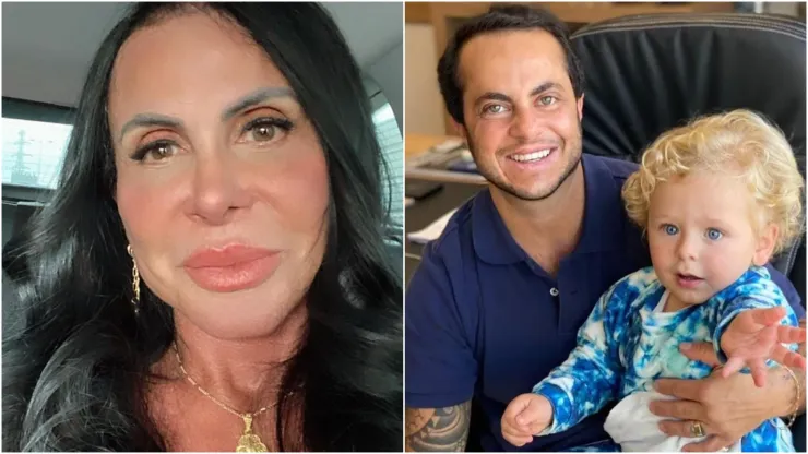 Foto 1: Gretchen Foto 2: Thammy Miranda e o filho - Fotos: Instagram/Gretchen e Instagram/Thammy
