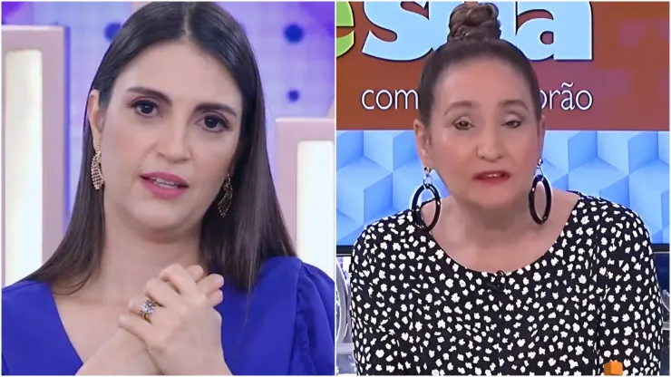 Foto 1: Reprodução/SBT | Foto 2: Reprodução/RedeTV!
