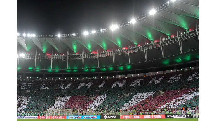 RJ - RIO DE JANEIRO - 24/08/2023 - LIBERTADORES 2023, FLUMINENSE X OLIMPIA - Torcida do Fluminense durante partida contra Olimpia no estadio Maracana pelo campeonato Libertadores 2023. Foto: Thiago Ribeiro/AGIF
