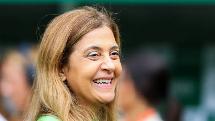 SP - SAO PAULO - 09/04/2023 - PAULISTA 2023, PALMEIRAS X AGUA SANTA - Leila Pereira presidente do Palmeiras antes da partida entre Palmeiras e Agua Santa no estadio Arena Allianz Parque pelo campeonato Paulista 2023. Foto: Marcello Zambrana/AGIF
