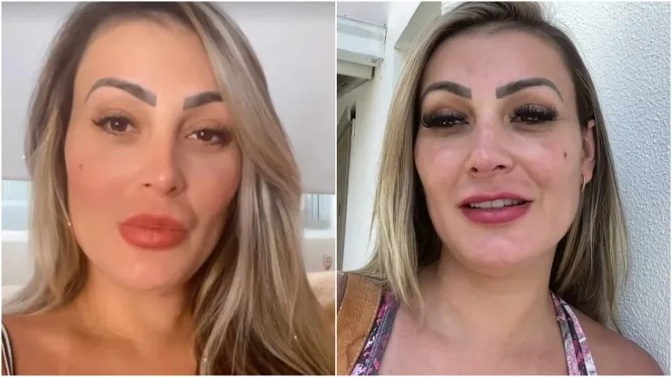 Imagem 1 - Reprodução: Instagram/Andressa Urach | Imagem 2 - Reprodução: Youtube/Andressa Urach
