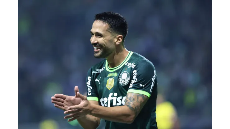 SP - SAO PAULO - 10/05/2023 - BRASILEIRO A 2023, PALMEIRAS X GREMIO - Luan jogador do Palmeiras comemora seu gol durante partida contra o Gremio no estadio Arena Allianz Parque pelo campeonato BRASILEIRO A 2023. Foto: Marcello Zambrana/AGIF
