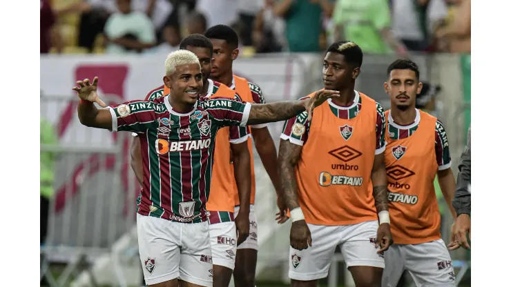 RJ - RIO DE JANEIRO - 19/08/2023 - BRASILEIRO A 2023, FLUMINENSE X AMERICA-MG - Jhon Kennedy jogador do Fluminense comemora seu gol durante partida contra o America-MG no estadio Maracana pelo campeonato Brasileiro A 2023. Foto: Thiago Ribeiro/AGIF
