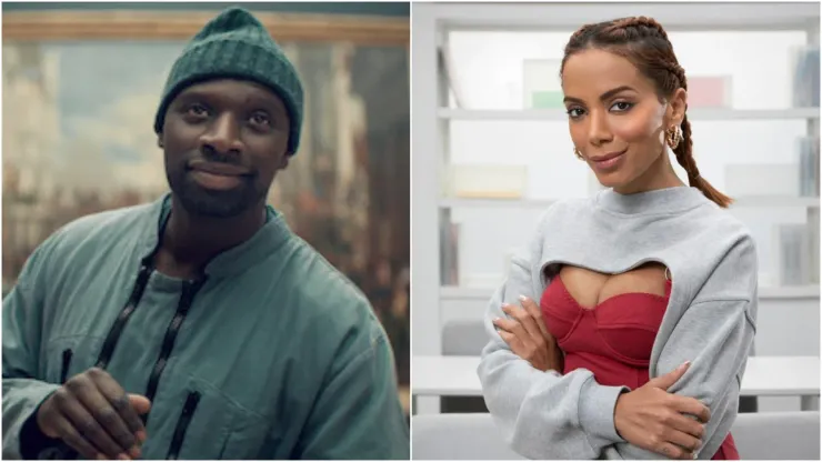 Omar Sy (Lupin) e Anitta em Elite - Fotos: Reprodução/Netflix 
