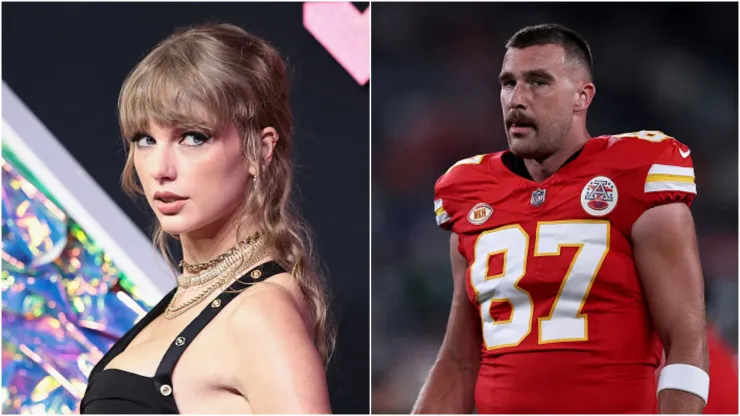 Taylor Swift e Travis Kelce. Fotos: Getty Images
