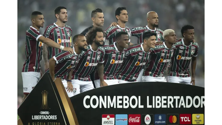 RJ - RIO DE JANEIRO - 27/09/2023 - LIBERTADORES 2023, FLUMINENSE X INTERNACIONAL - Jogadores do Fluminense posam para foto antes na partida contra Internacional no estadio Maracana pelo campeonato Libertadores 2023. Foto: Jorge Rodrigues/AGIF
