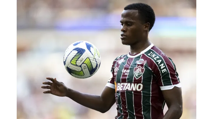 RJ - RIO DE JANEIRO - 04/06/2023 - BRASILEIRO A 2023, FLUMINENSE X BRAGANTINO - Jhon Arias jogador do Fluminense durante partida contra o Bragantino no estadio Maracana pelo campeonato BRASILEIRO A 2023. Foto: Jorge Rodrigues/AGIF
