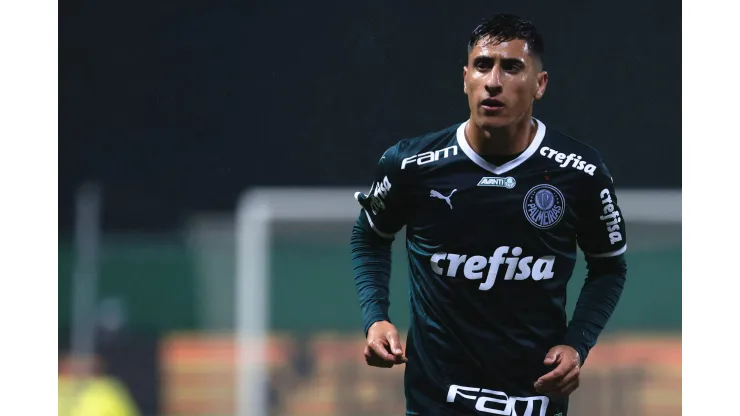 SP - Sao Paulo - 02/11/2022 - BRASILEIRO A 2022, PALMEIRAS X FORTALEZA - Miguel Merentiel jogador do Palmeiras durante partida contra o Fortaleza no estadio Arena Allianz Parque pelo campeonato Brasileiro A 2022. Foto: Ettore Chiereguini/AGIF
