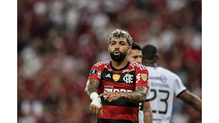 RJ - RIO DE JANEIRO - 03/08/2023 - LIBERTADORES 2023, FLAMENGO X OLIMPIA - Gabigol jogador do Flamengo durante partida contra o Olimpia no estadio Maracana pelo campeonato Libertadores 2023. Foto: Thiago Ribeiro/AGIF
