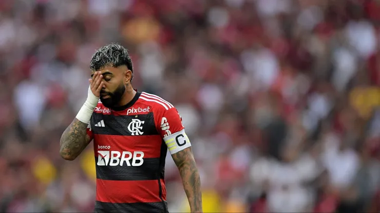 Gabigol jogador do Flamengo durante partida contra o Vasco no estádio Maracanã pelo campeonato Brasileiro A 2023. Foto: Thiago Ribeiro/AGIF
