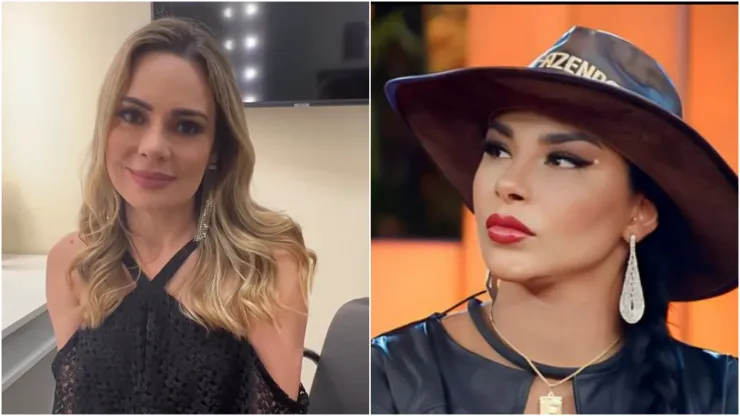 Foto 1: Instagram oficial de Rachel Sheherazade. Foto 2: Reprodução/RecordTV.
