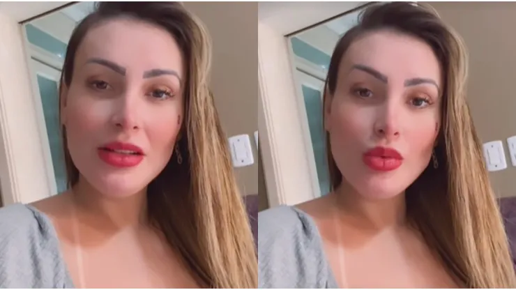 Andressa Urach não teve paciência para a pergunta de seguidor nas redes sociais
