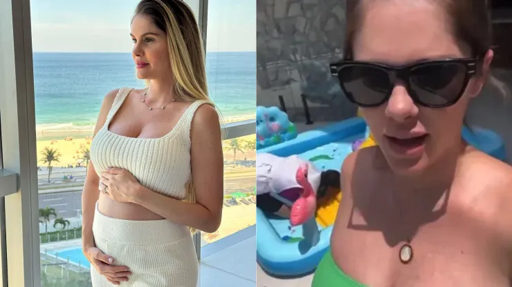 Bárbara Evans é detonada na web ao mostrar funcionária enchendo piscina inflável com a boca.
