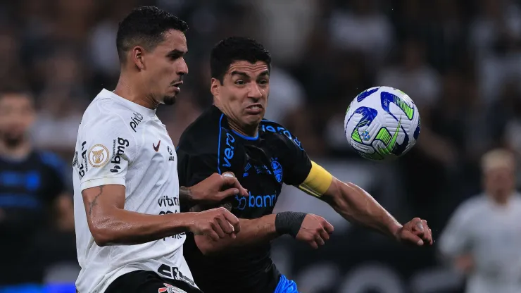 Corinthians e Gremio durante partida no estadio Arena Corinthians pelo campeonato Brasileiro A 2023.  Ettore Chiereguini/AGIF
