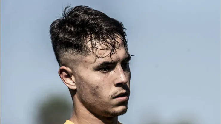 Vinicius Zanocelo durante treinamento enquanto estava no Santos. Foto: Ivan Storti/Santos FC
