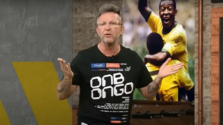 Neto em sua apresentação no programa Os Donos da Bola. Foto: Reprodução Youtube/ Canal Os Donos da Bola. 
