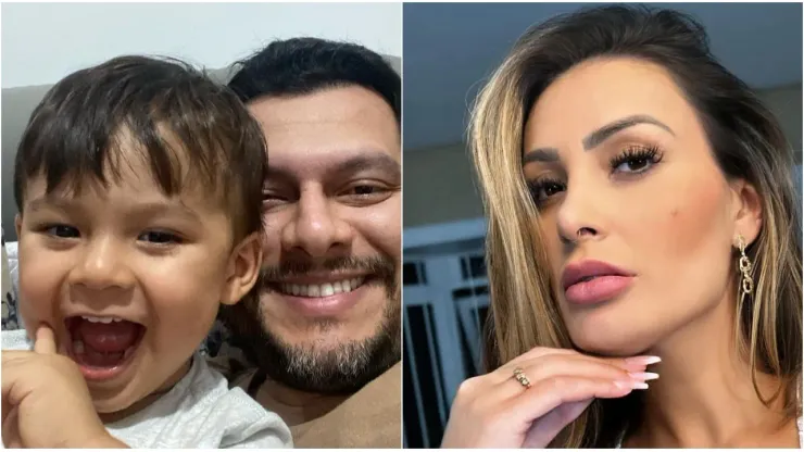 Foto 1: Thiago Lopes e Leon ( à esquerda) Reprodução/Instagram Thiago Lopes- Foto 2: Andressa Urach ( à direita) - Reprodução/Instagram Andressa Urach
