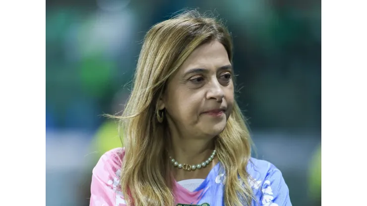 Leila Pereira, presidente do Palmeiras, em jogo da Série A do Brasileirão - Foto: Marcello Zambrana/AGIF
