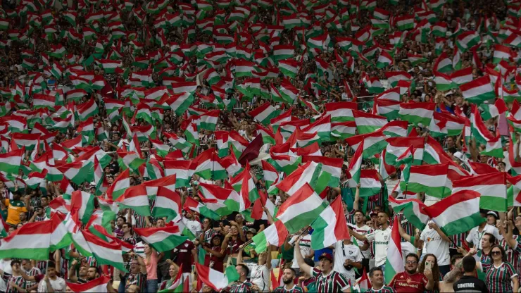 Torcida do Fluminense durante partida contra Boca Juniors no estadio Maracana pelo campeonato Libertadores 2023. Foto: Liamara Polli/AGIF
