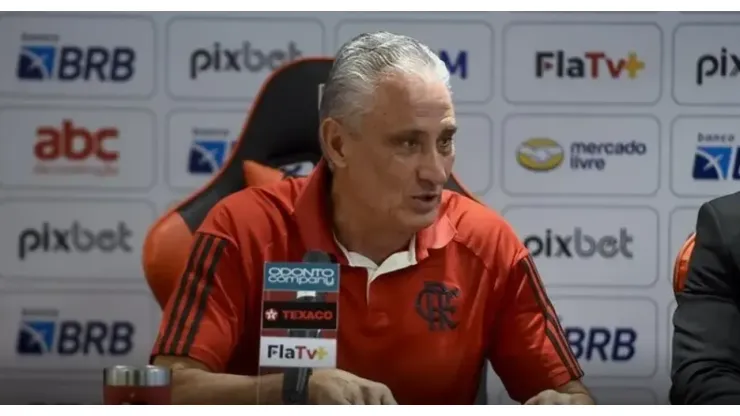 Tite durante coletiva do Flamengo - Foto: Gilvan de Souza/Flamengo
