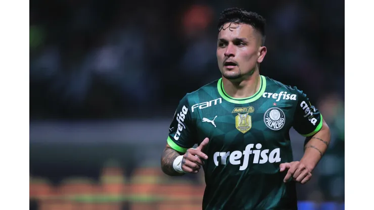 Artur jogador do Palmeiras durante partida contra o Goias no estadio Arena Allianz Parque pelo campeonato Brasileiro A 2023. Ettore Chiereguini/AGIF
