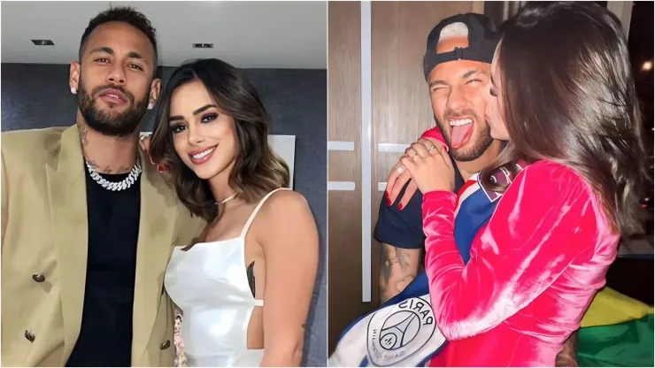 Neymar e Bruna Biancardi. Fotos: Reprodução/Instagram da Bruna
