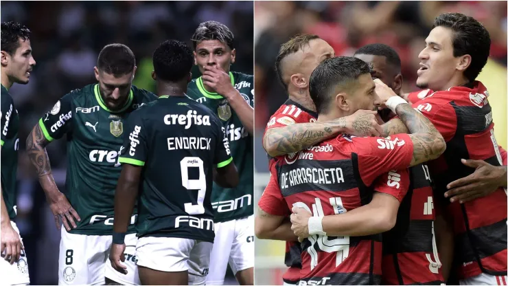 Palmeiras e Flamengo. Foto: Agif
