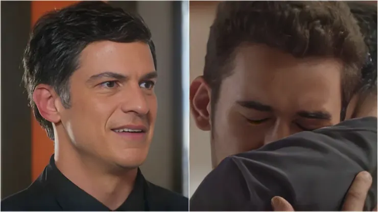 Giovanni (direita) pede perdão à Jonas (esquerda) - Fotos: Reprodução/TV Globo
