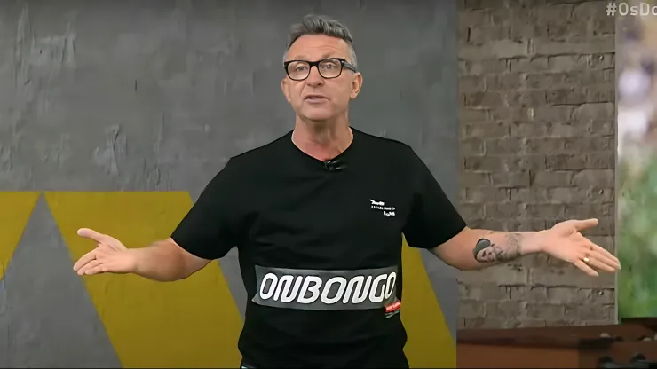 Neto comentando em seu programa Os Donos da Bola, na Band. Foto: YouTube / Canal Os Donos da Bola
