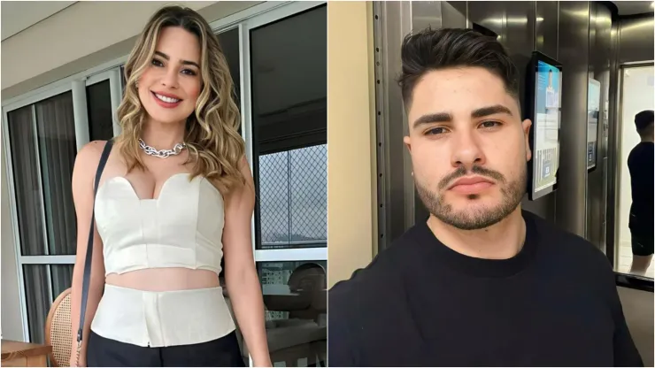 Rachel Sheherazade e Lucas Souza; Foto 1: Instagram de Rachel Sheherazade; Foto 2: Instagram Lucas.
