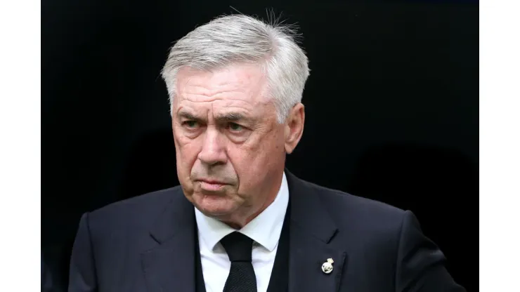 MADRID, SPAIN - JUNE 04: Carlo Ancelotti, Head Coach of Real Madrid, looks on prior to the LaLiga Santander match between Real Madrid CF and Athletic Club at Estadio Santiago Bernabeu on June 04, 2023 in Madrid, Spain. (Photo by Florencia Tan Jun/Getty Images)
