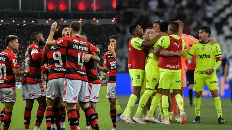 Flamengo e Palmeiras. Foto: Thiago Ribeiro/AGIF
