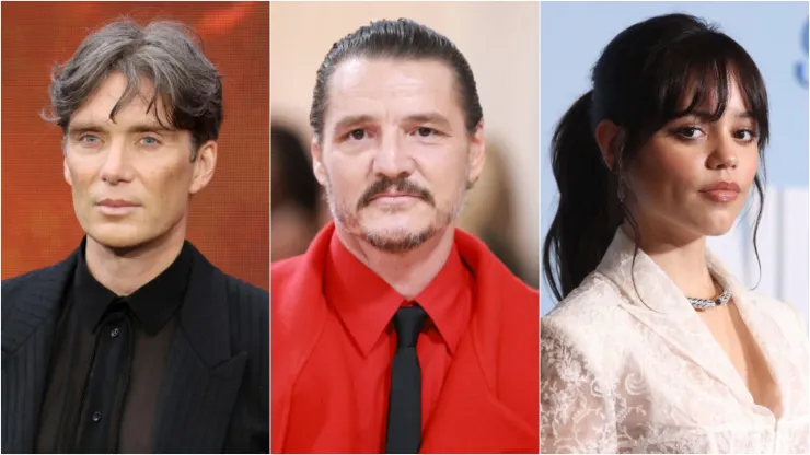 Cillian Murphy (Photo by Lia Toby/Getty Images for Universal Pictures) Pedro Pascal (Photo by Theo Wargo/Getty Images for Karl Lagerfeld) Jenna Ortega (Photo by Randy Shropshire/Getty Images for Paramount+)
