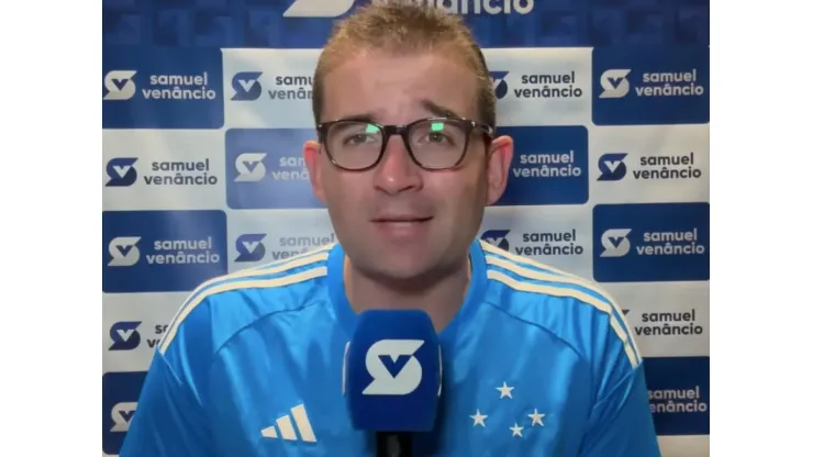 Samuel Venâncio, jornalista que cobre o Cruzeiro - Foto: Reprodução YouTube / Canal Samuel Venâncio
