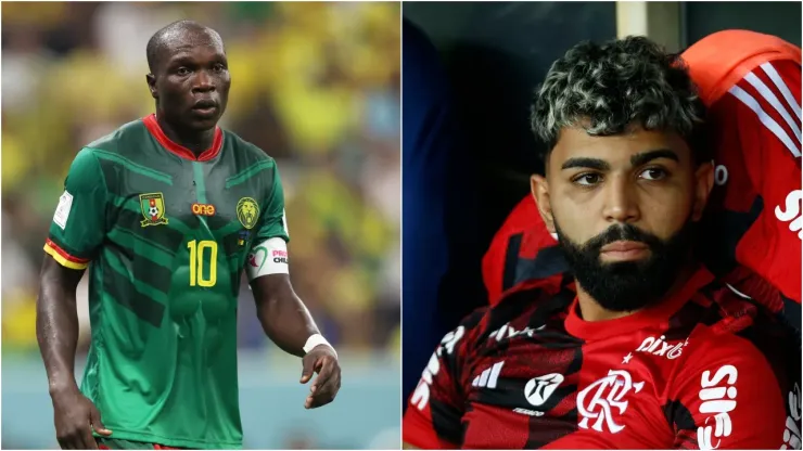 Fotos: Clive Brunskill/Getty Images e Wagner Meier/Getty Images - Aboubakar e Gabigol foram cotados no Grêmio 
