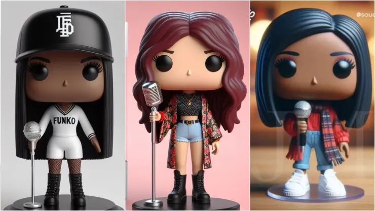 Fãs fizeram versões em Funko Pop de diferentes artistas brasileiros
