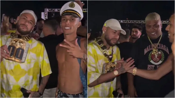 Neymar está a bordo de navio na companhia de convidados e fãs - Reprodução/Instagram/@neymarjr
